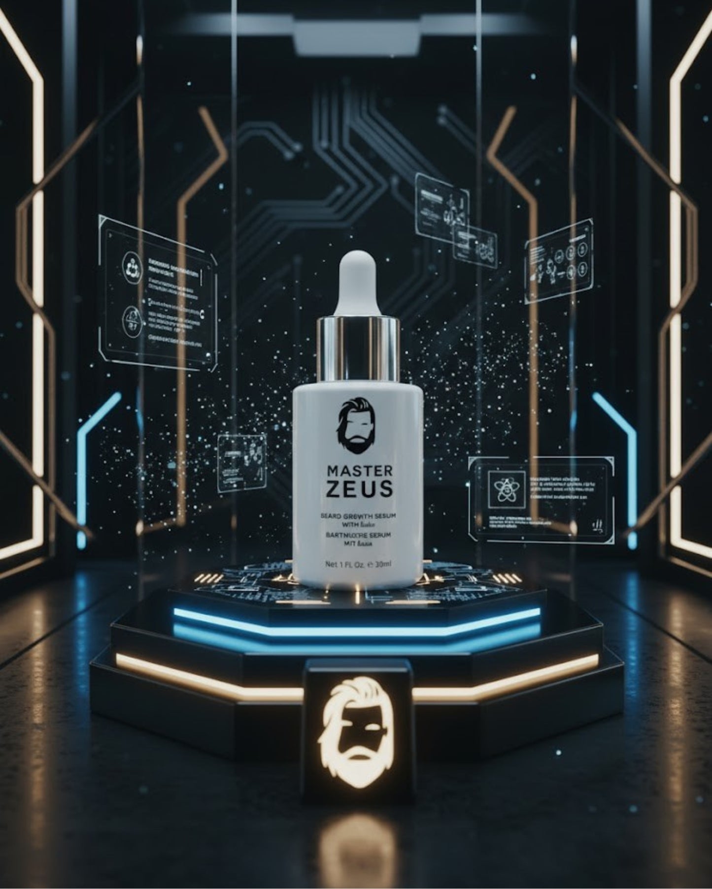 🧔‍♂️ MASTER ZEUS®️ BEARD & HAIR GROWTH SERUM – WITH BIOTIN & CAFFEINE