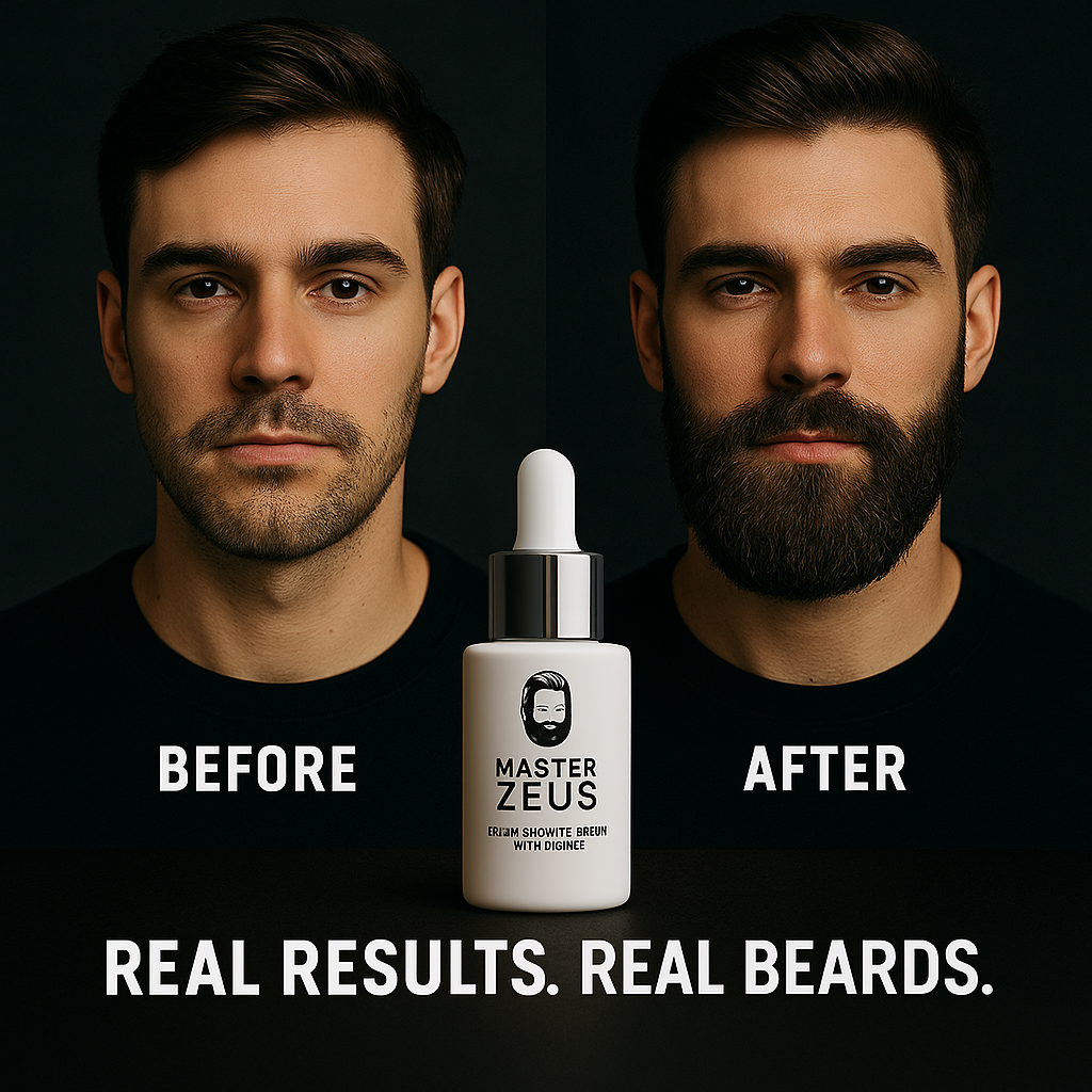🧔‍♂️ MASTER ZEUS®️ BEARD & HAIR GROWTH SERUM – WITH BIOTIN & CAFFEINE